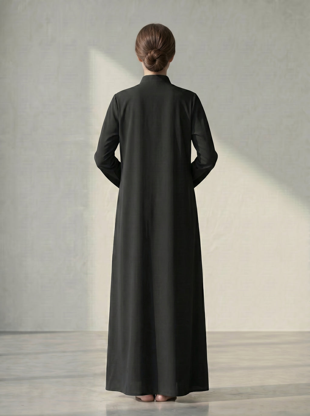 mandarin collar Khaleej Style Gown