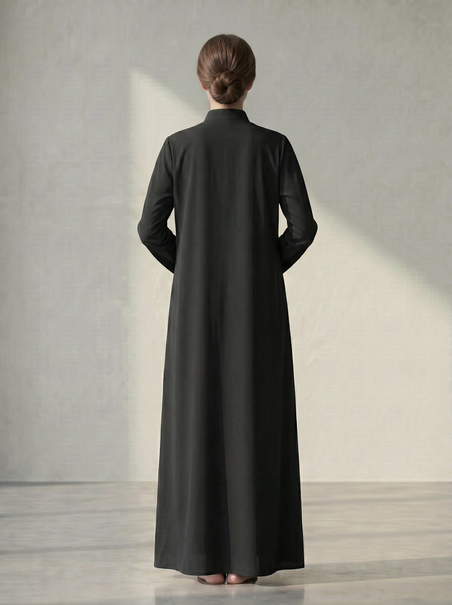 mandarin collar Khaleej Style Gown