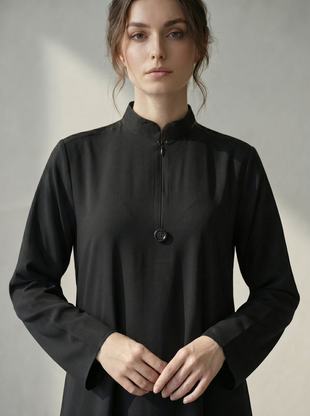 mandarin collar Khaleej Style Gown