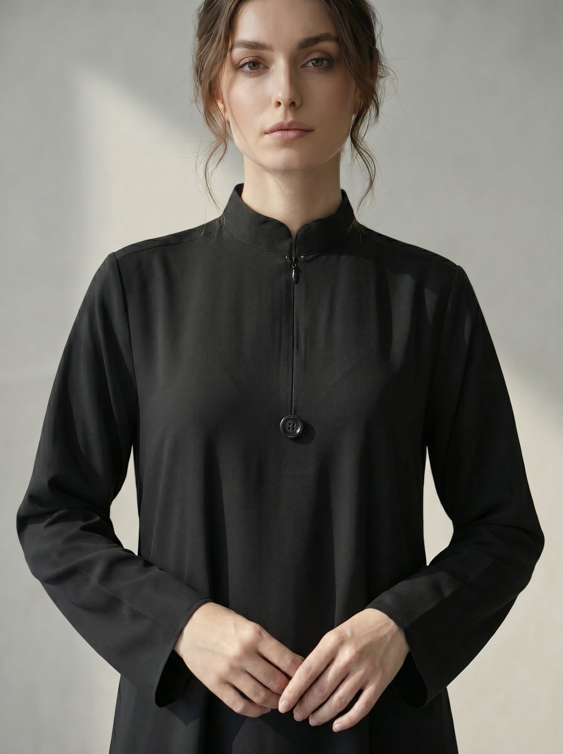 mandarin collar Khaleej Style Gown