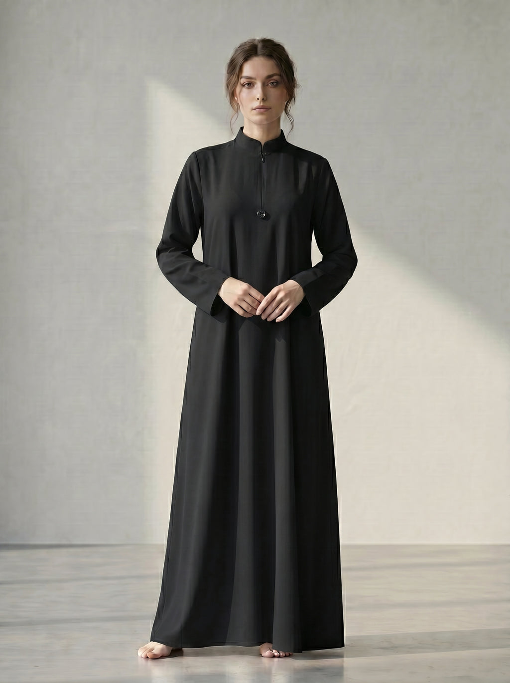 mandarin collar Khaleej Style Gown