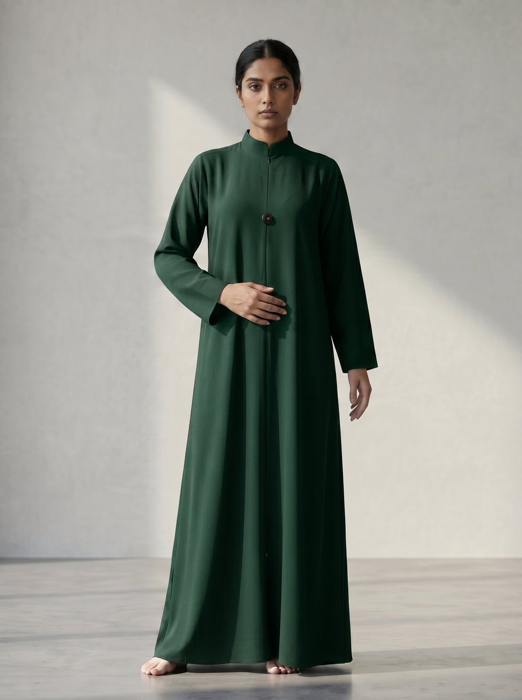 mandarin collar Khaleej Style Gown