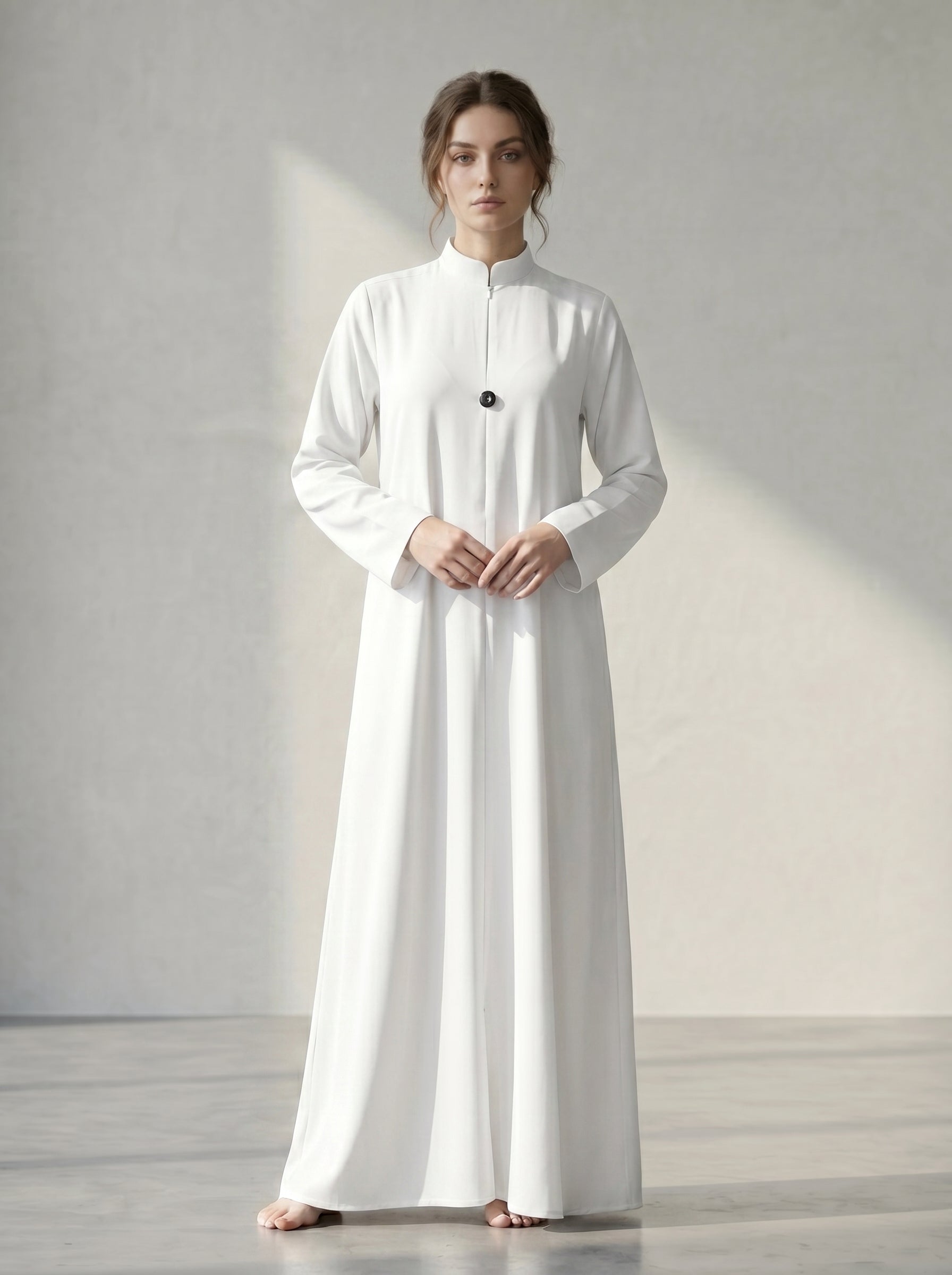 mandarin collar Khaleej Style Gown