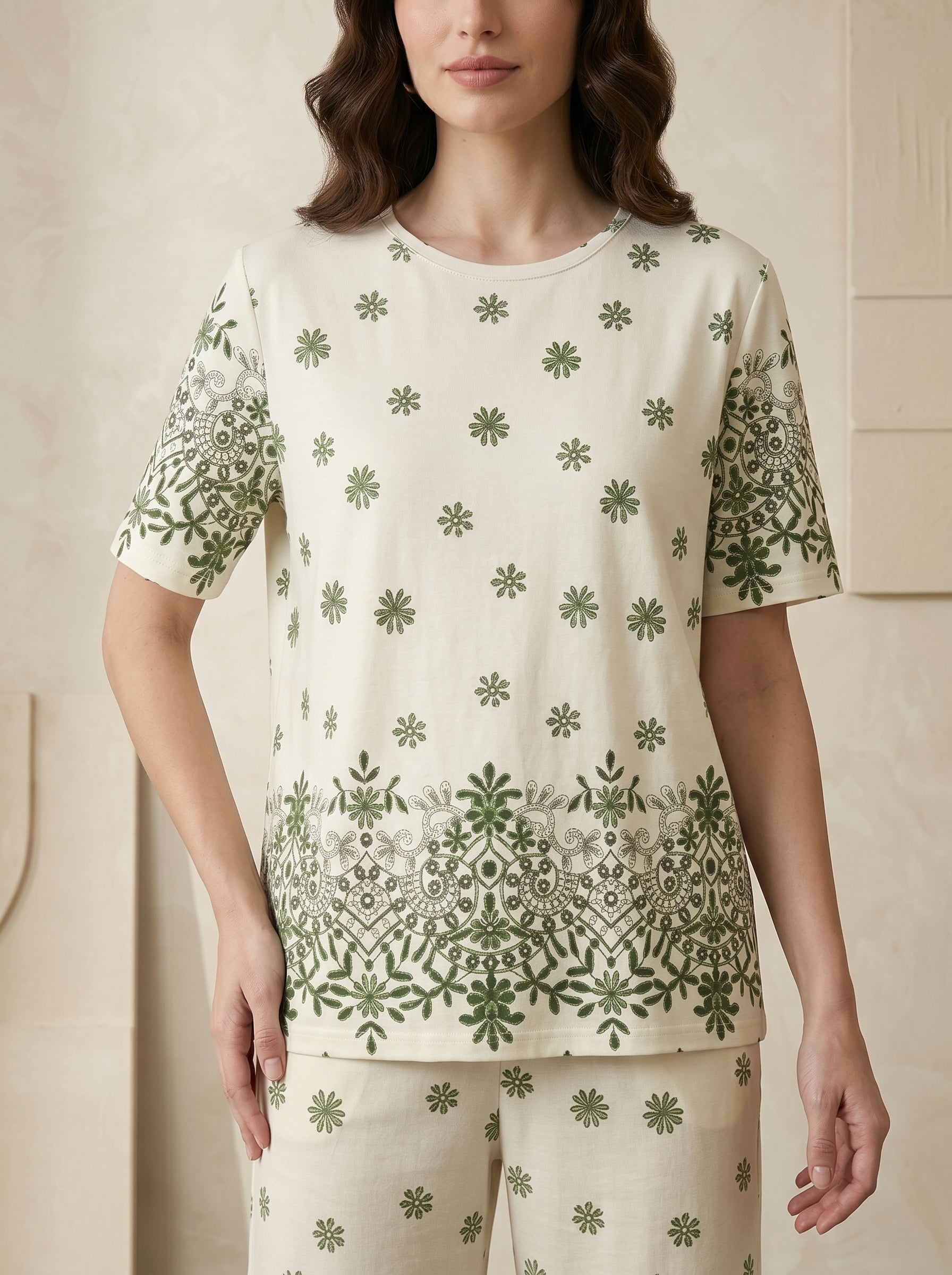 Premium Comfort-Fit Intricate Border Print Set