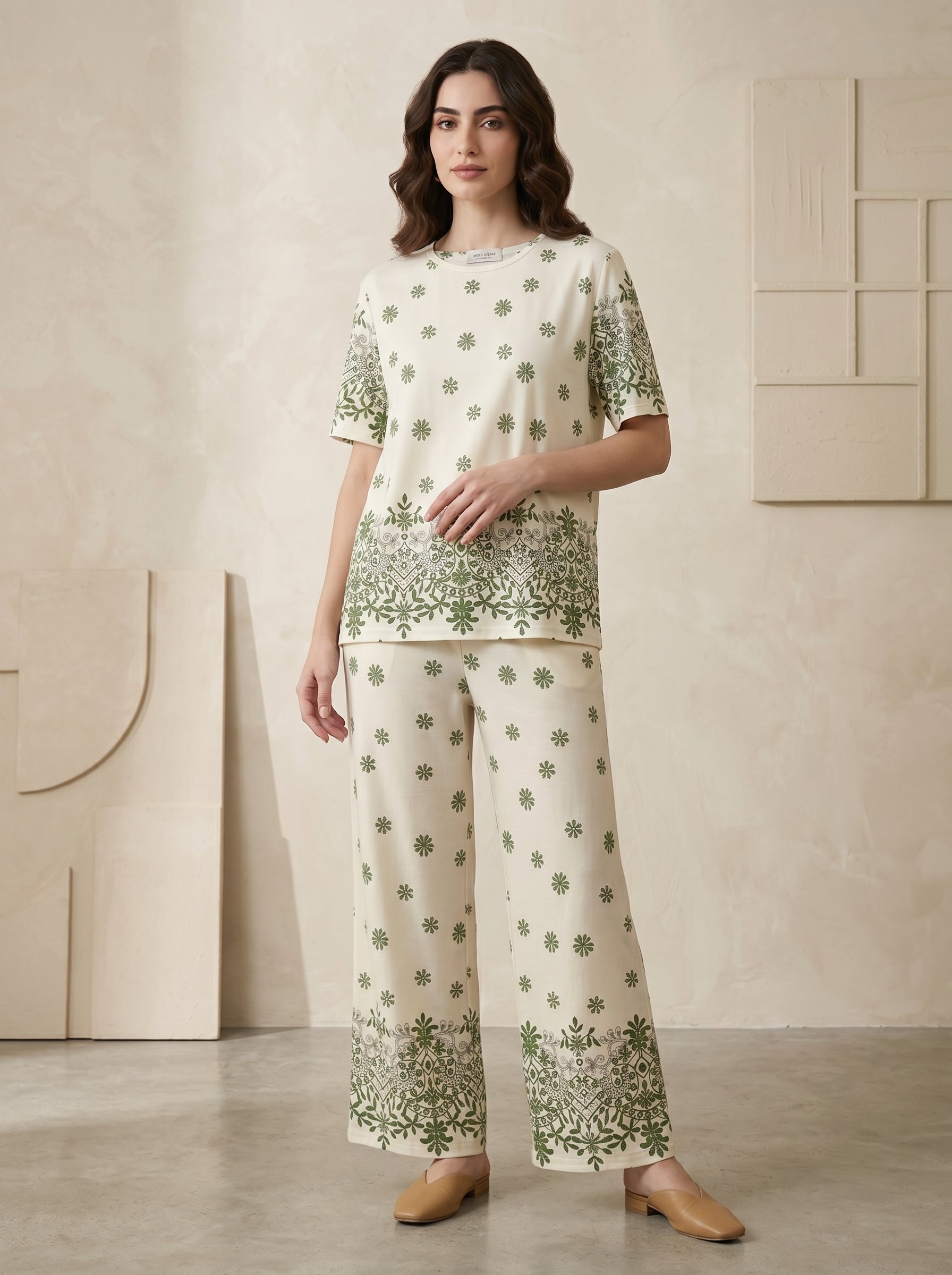 Premium Comfort-Fit Intricate Border Print Set