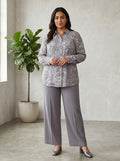 Classic Collared Line-Art Floral Matching Set