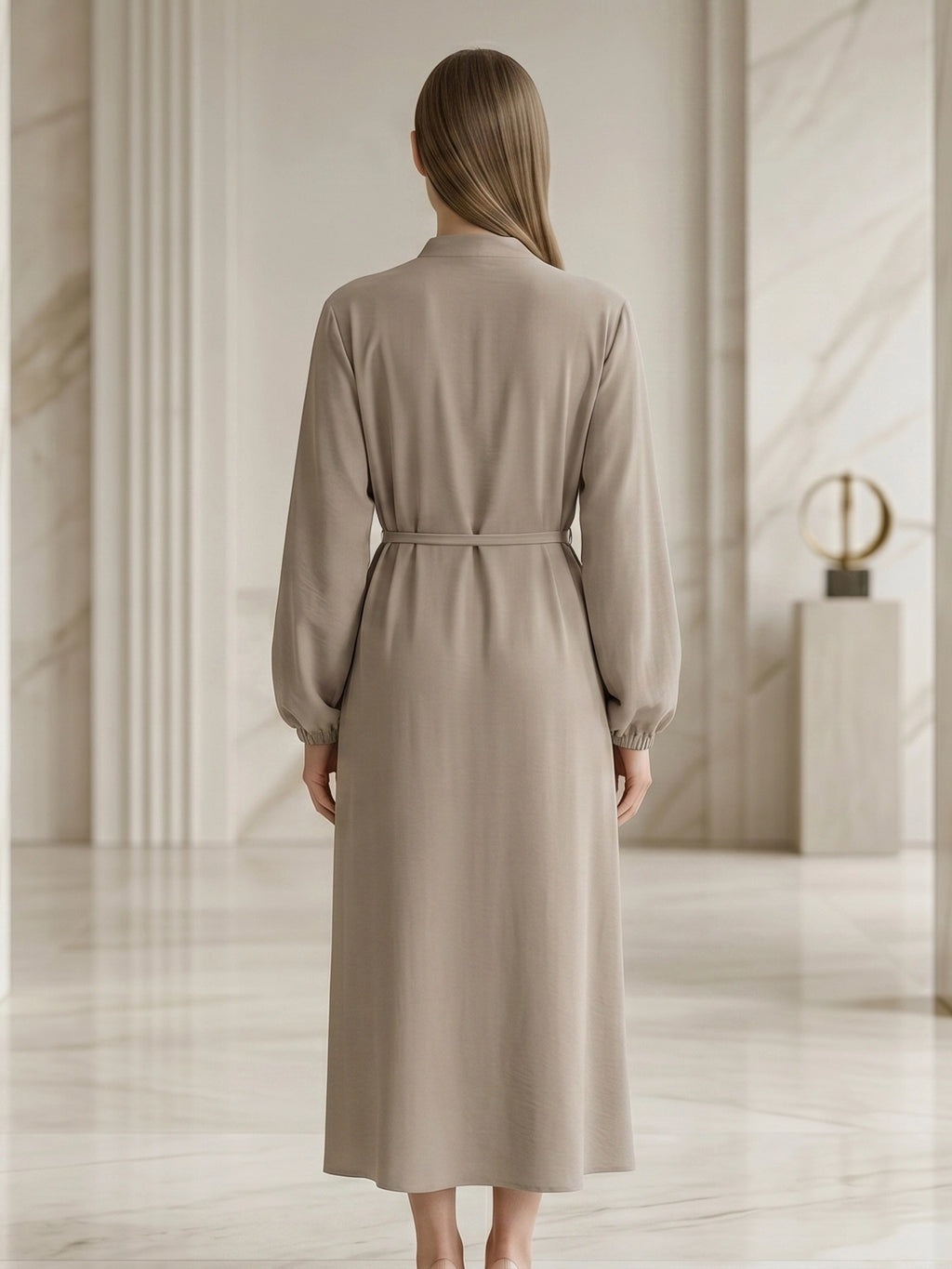 Mandarin Collar Buttoned Top
