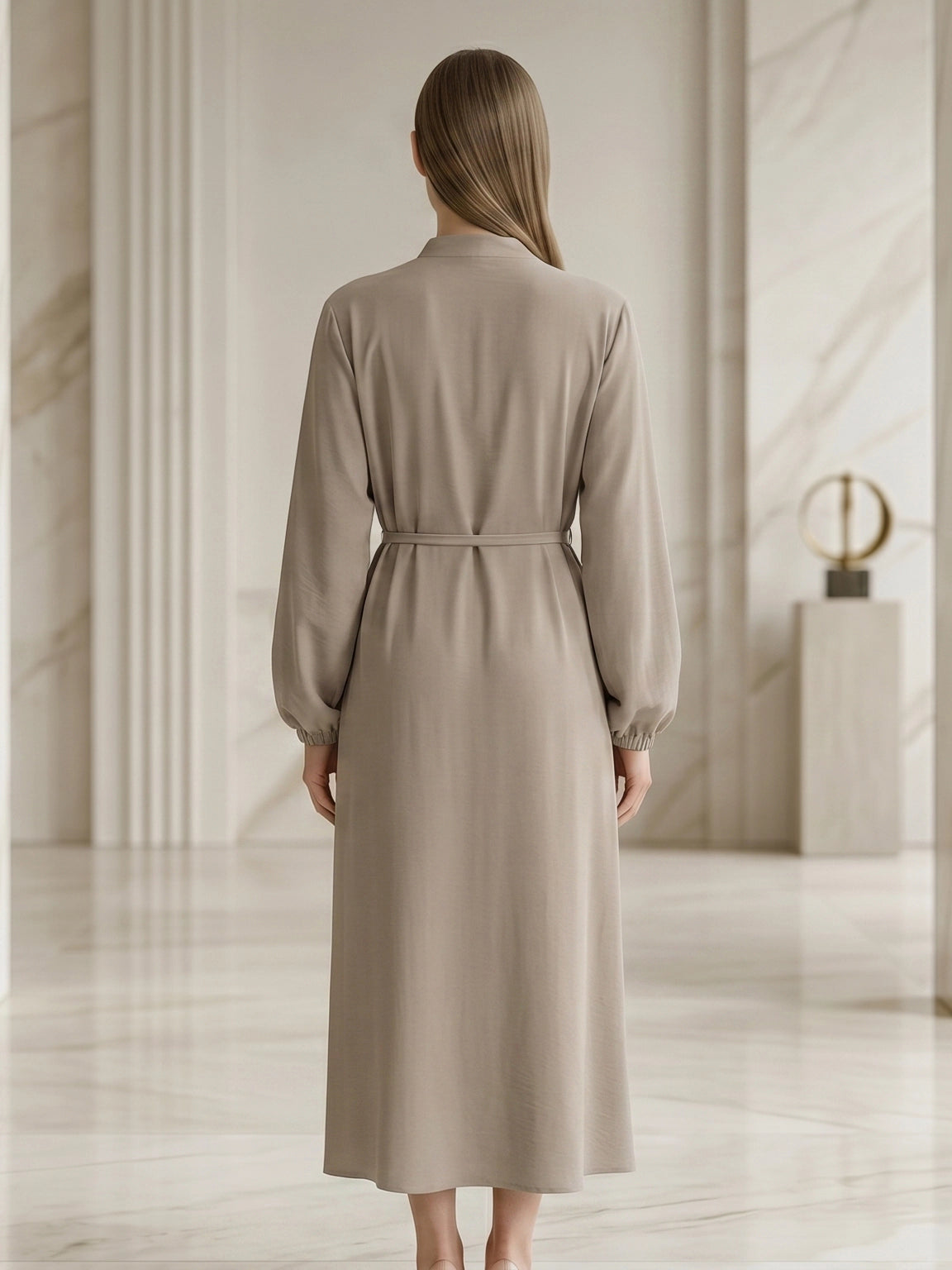 Mandarin Collar Buttoned Top