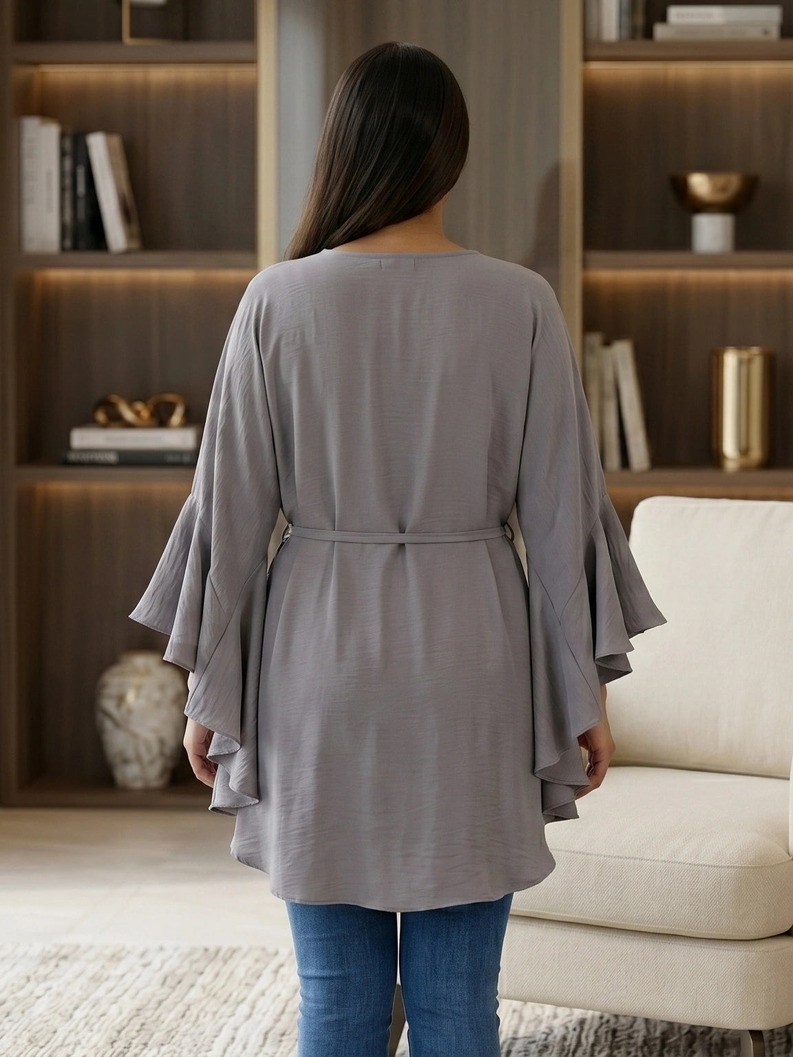 Minimalist Round-Neck Tunic Top
