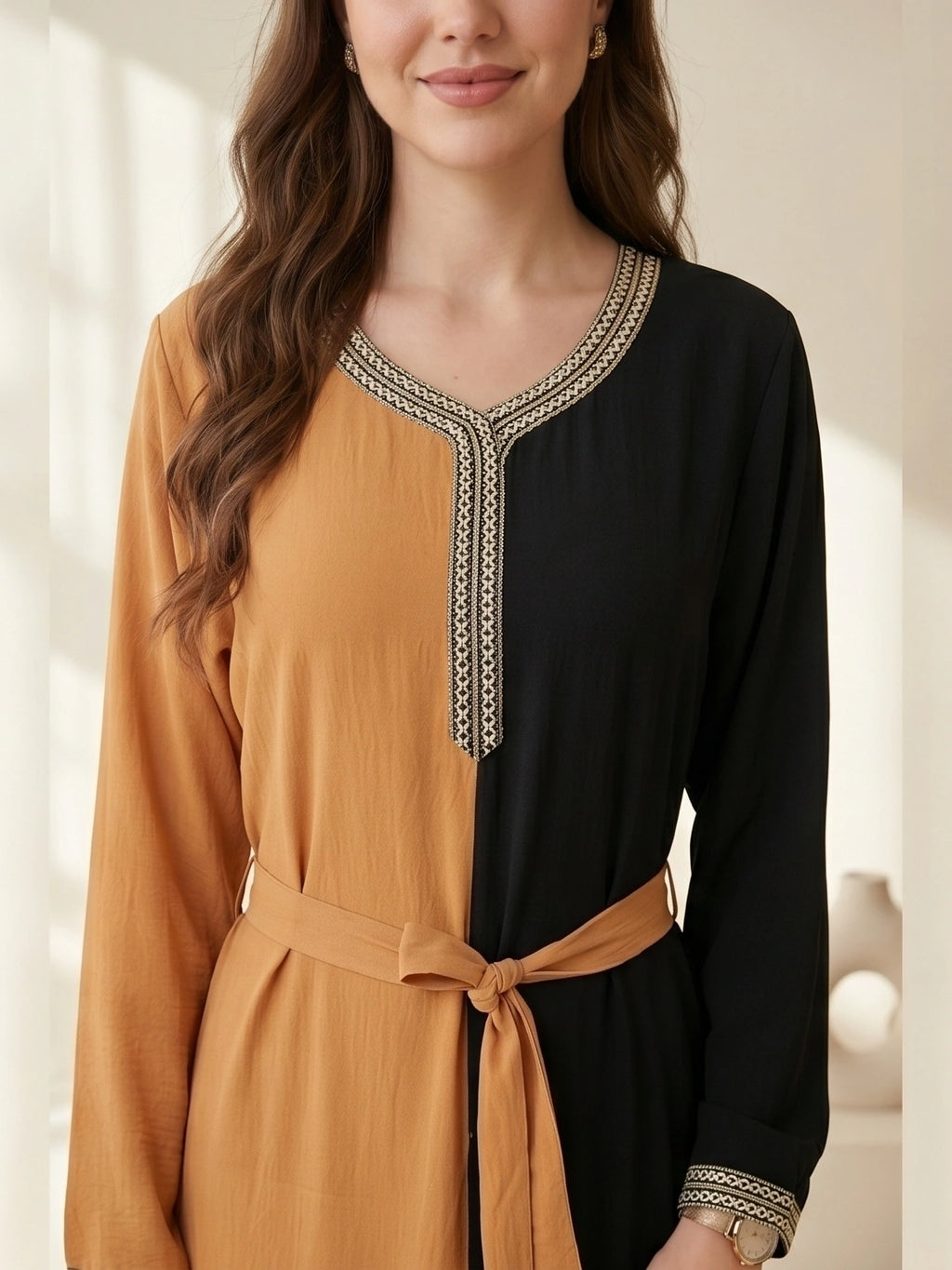 Premium Dual-Color Modest Kaftan