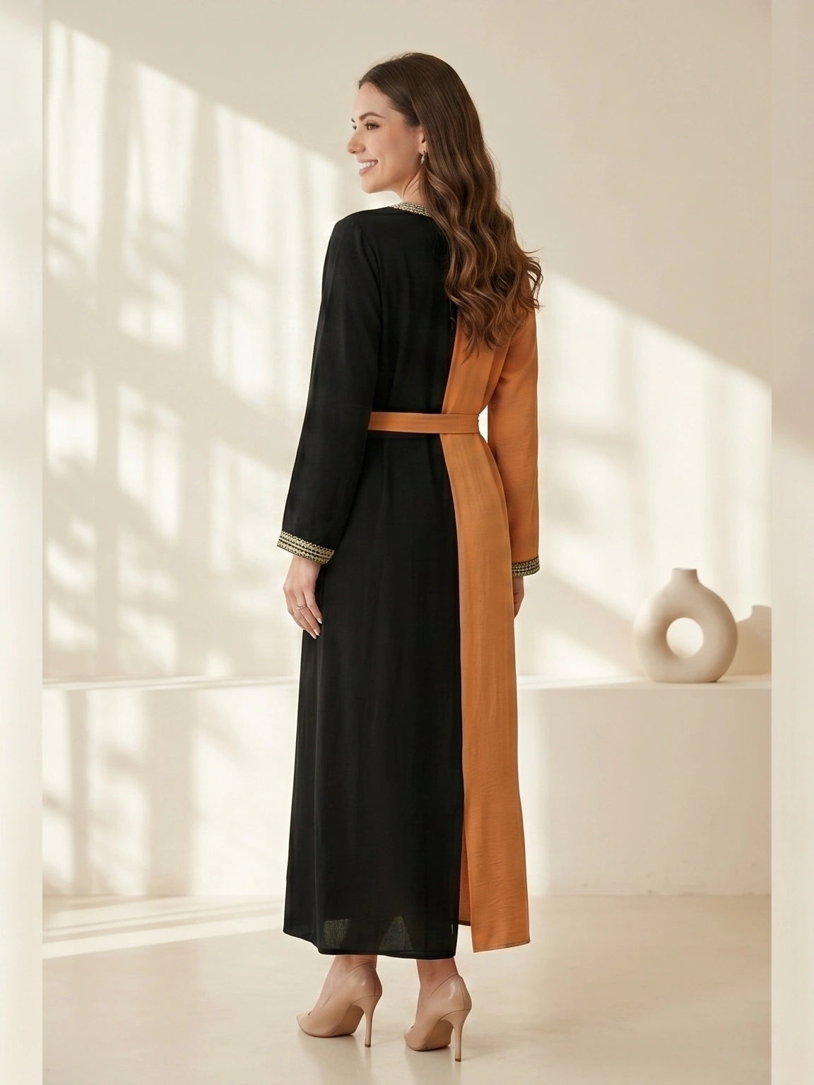 Premium Dual-Color Modest Kaftan