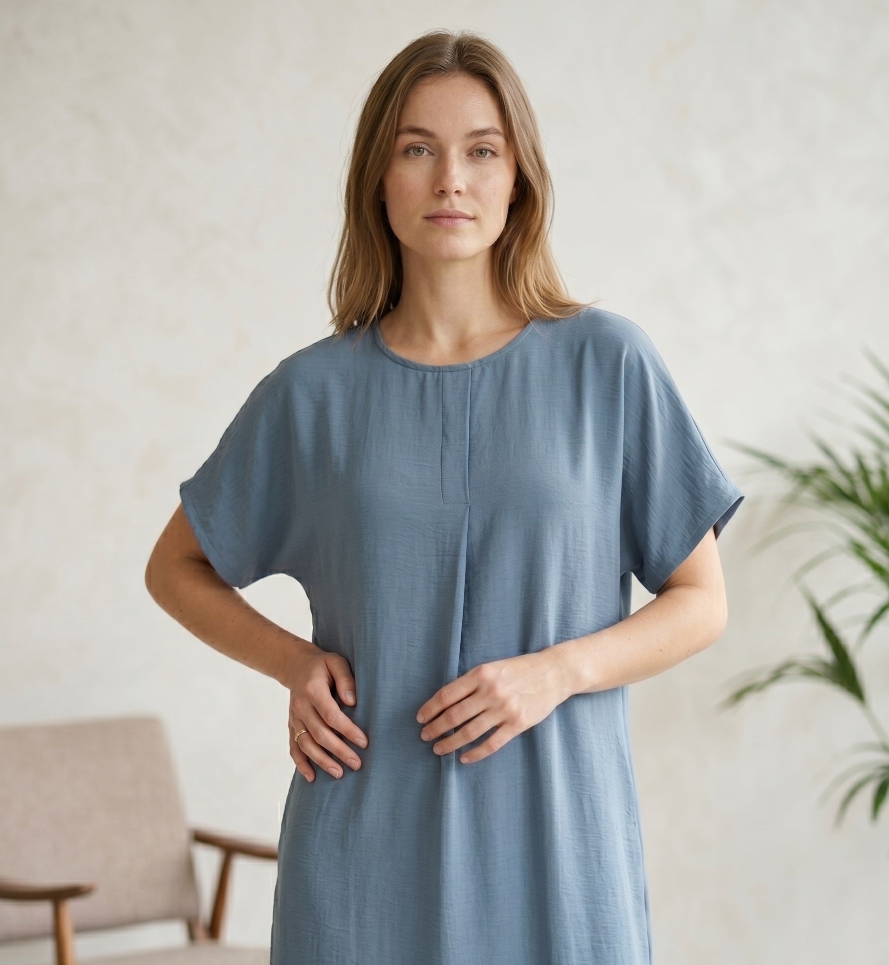Short-Sleeve Maxi Dress
