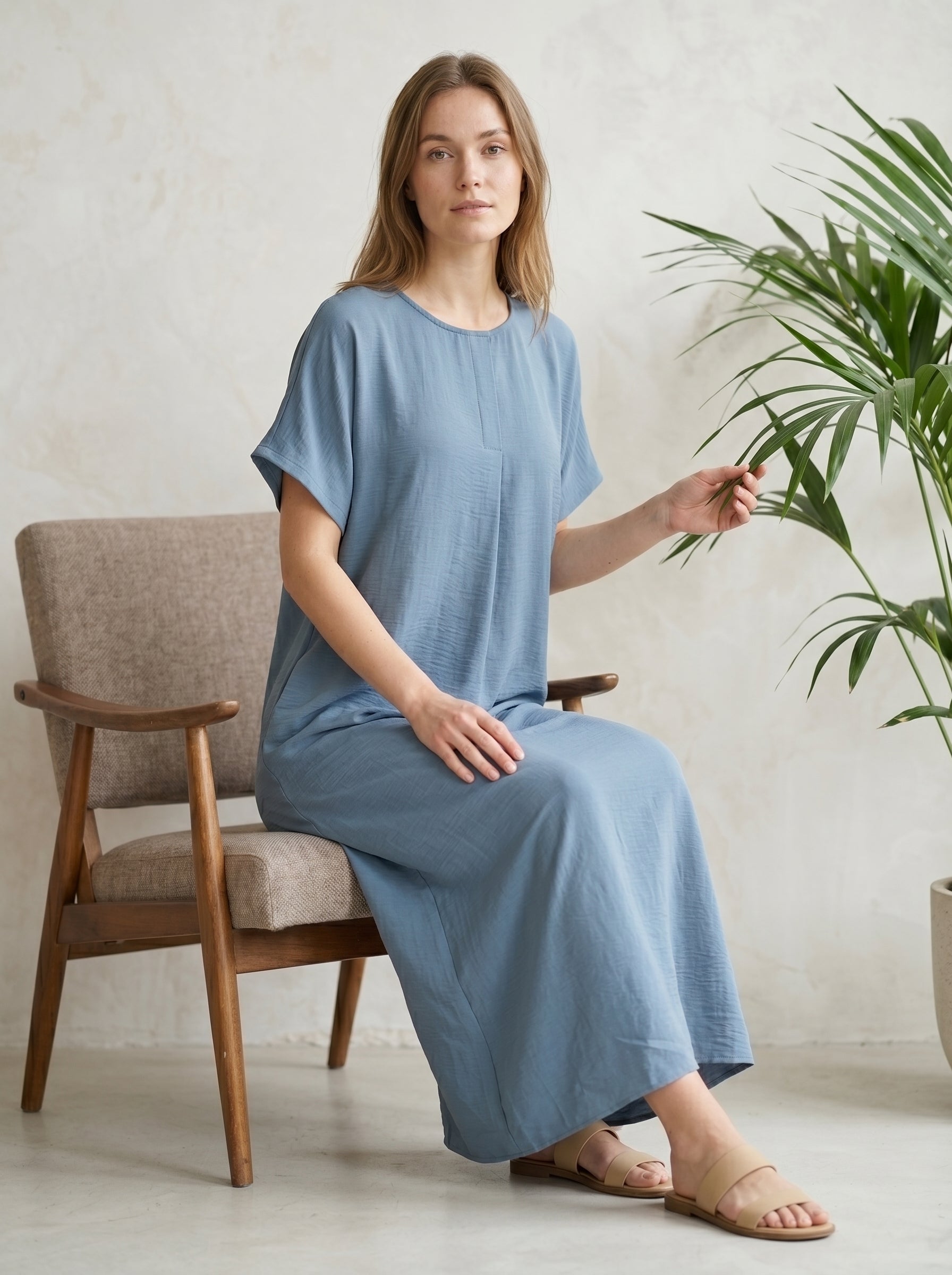 Short-Sleeve Maxi Dress
