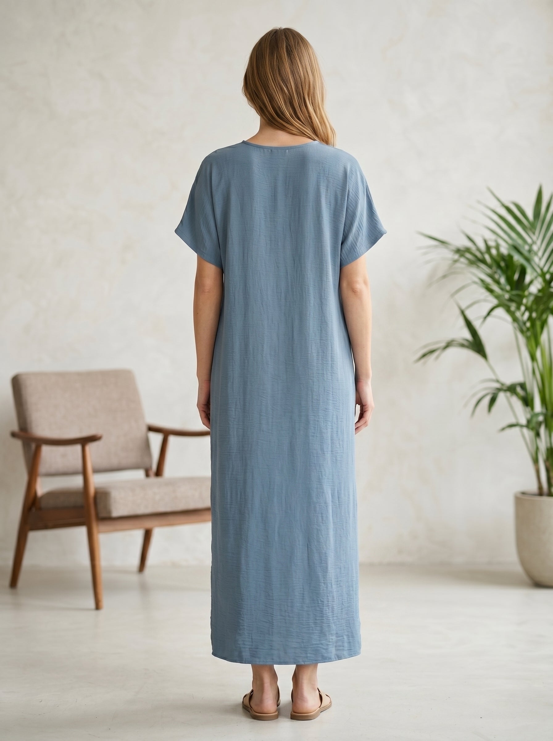 Short-Sleeve Maxi Dress