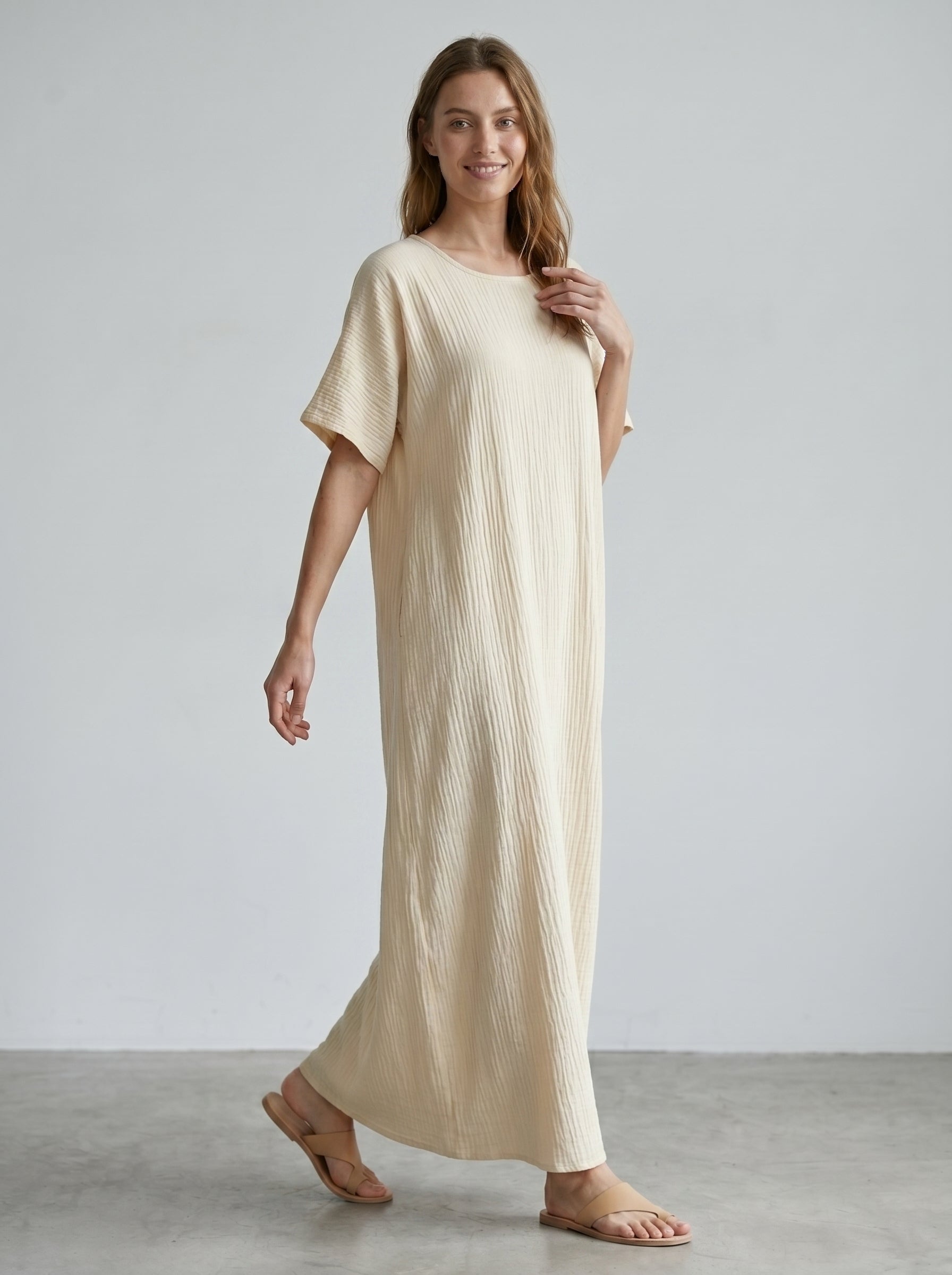 Essential Comfort Wide-Sleeve Maxi