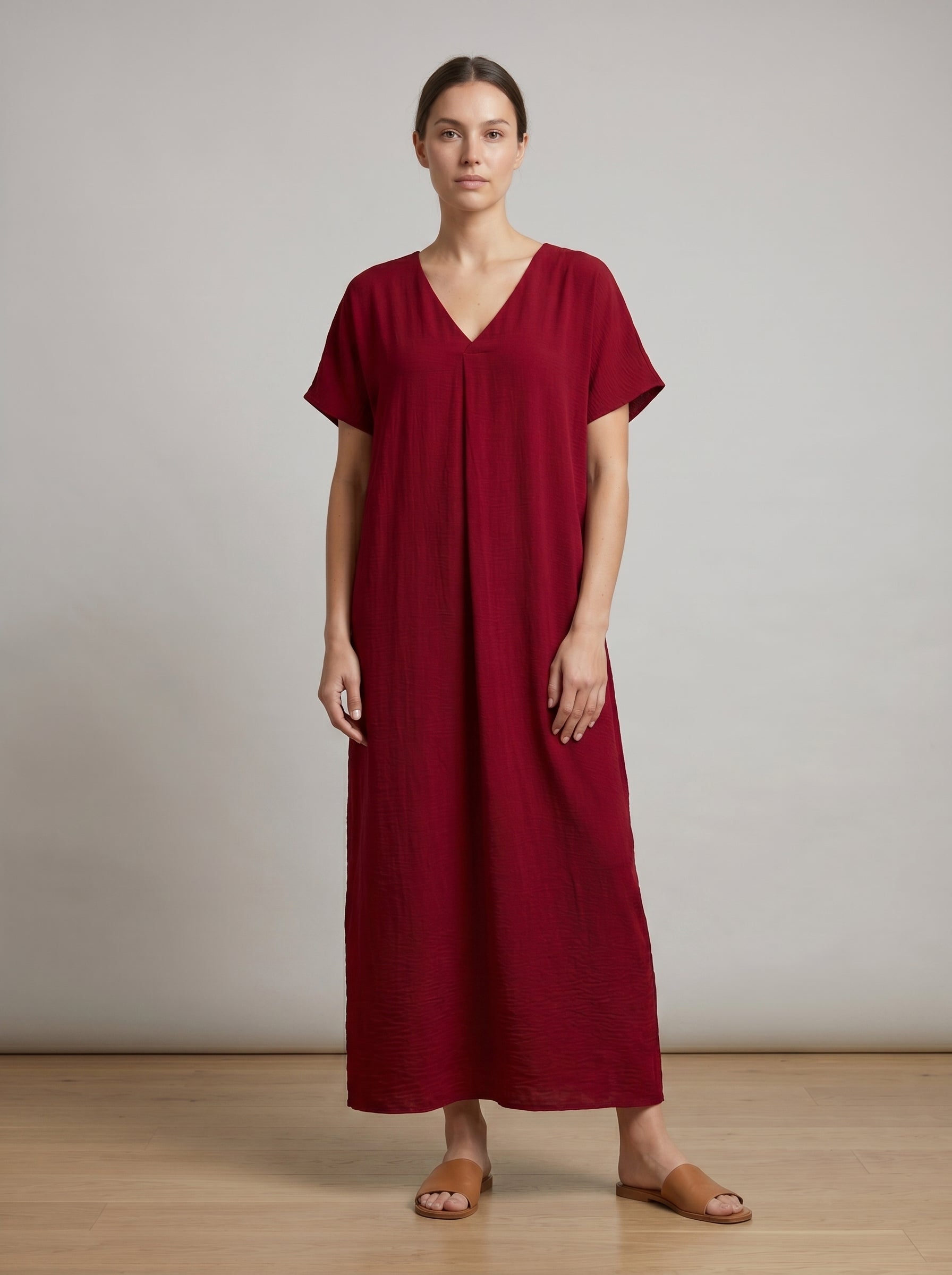 Pure Comfort Pleated Shift Dress