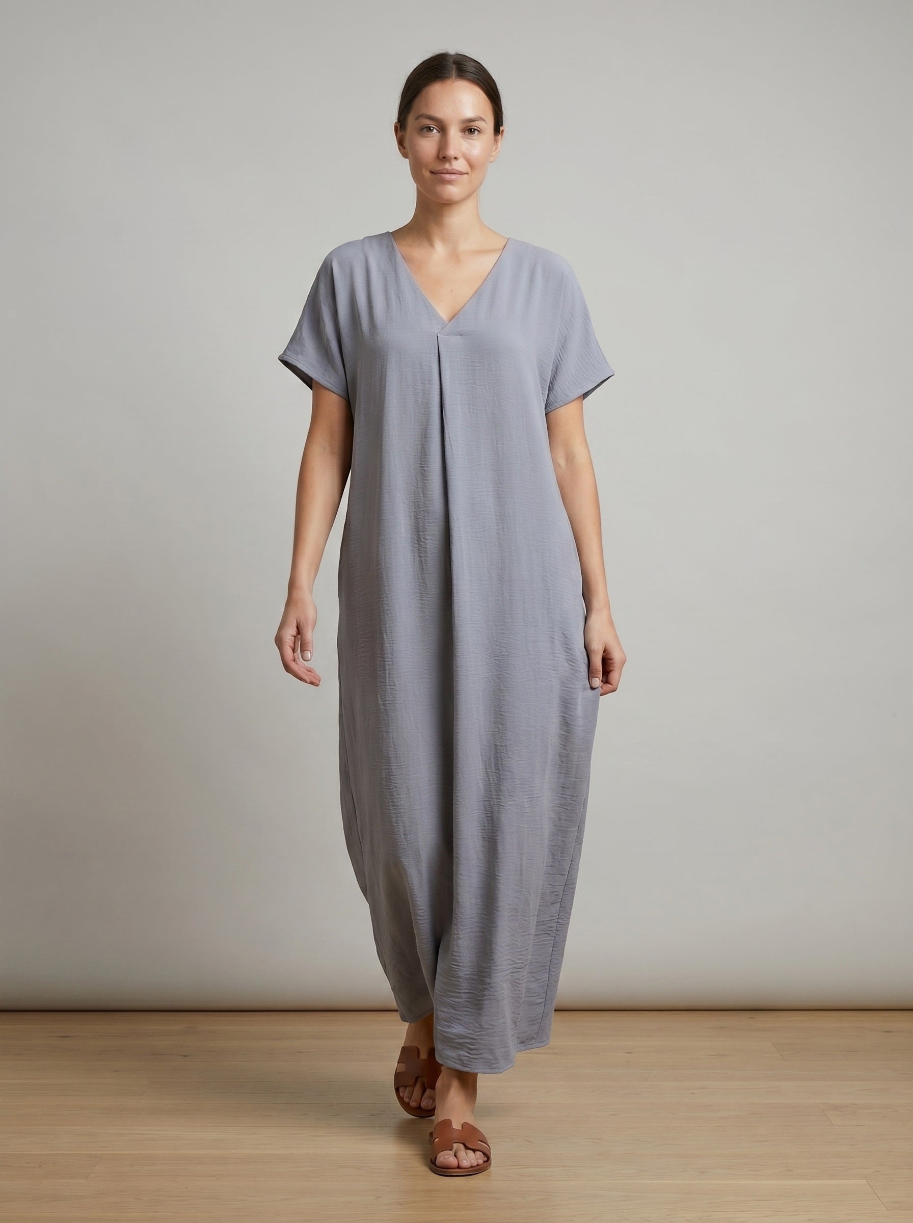 Pure Comfort Pleated Shift Dress