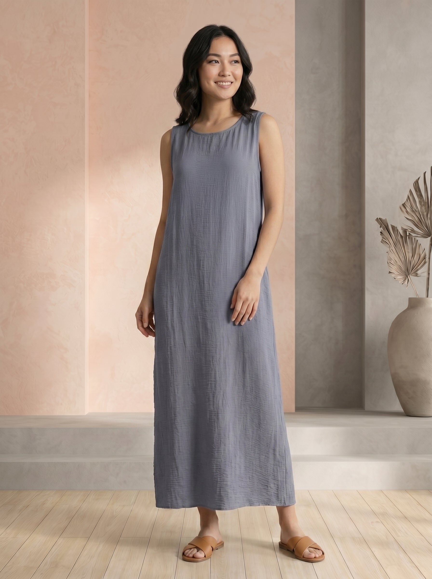 Pure Comfort Sleeve Less Long Maxi