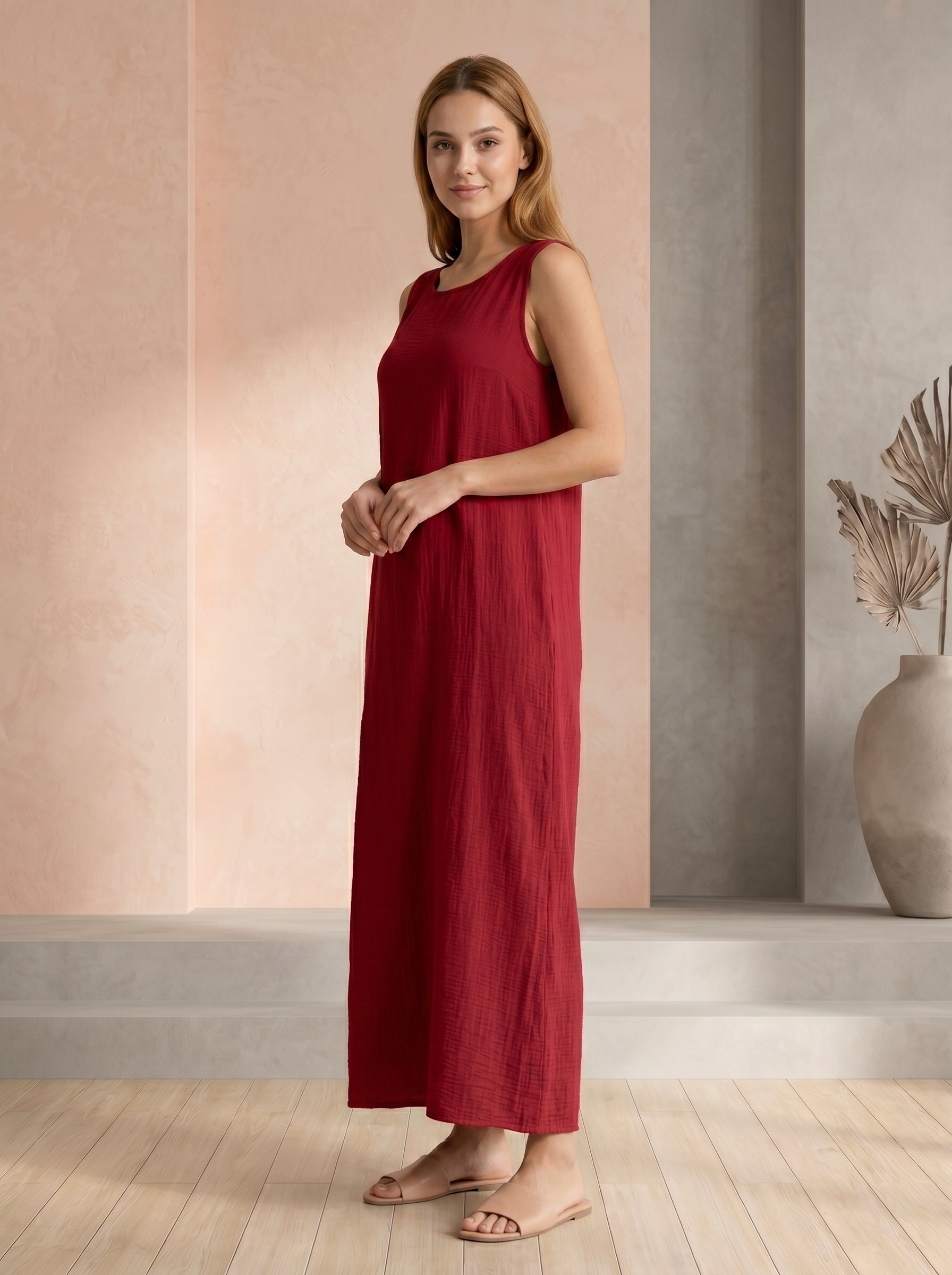 Pure Comfort Sleeve Less Long Maxi