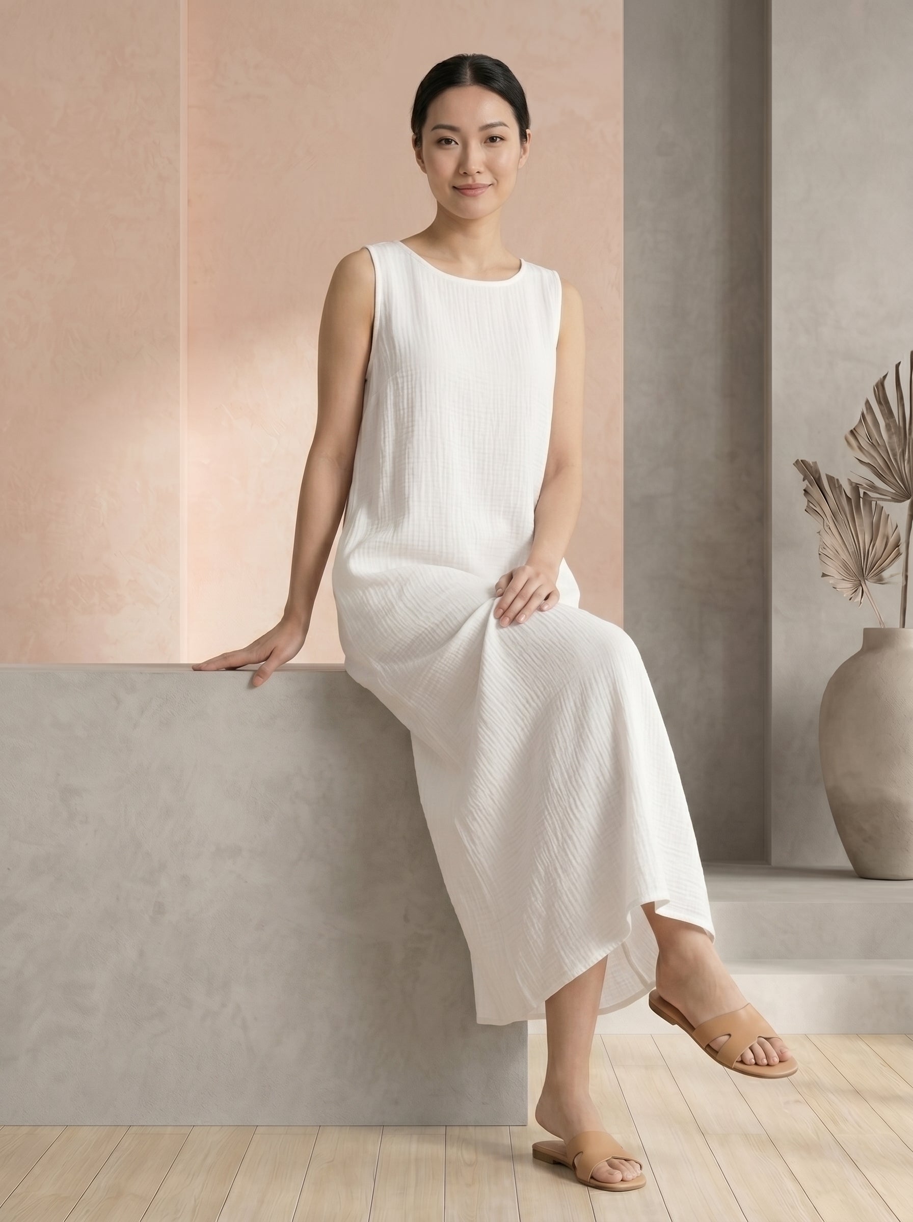 Pure Comfort Sleeve Less Long Maxi