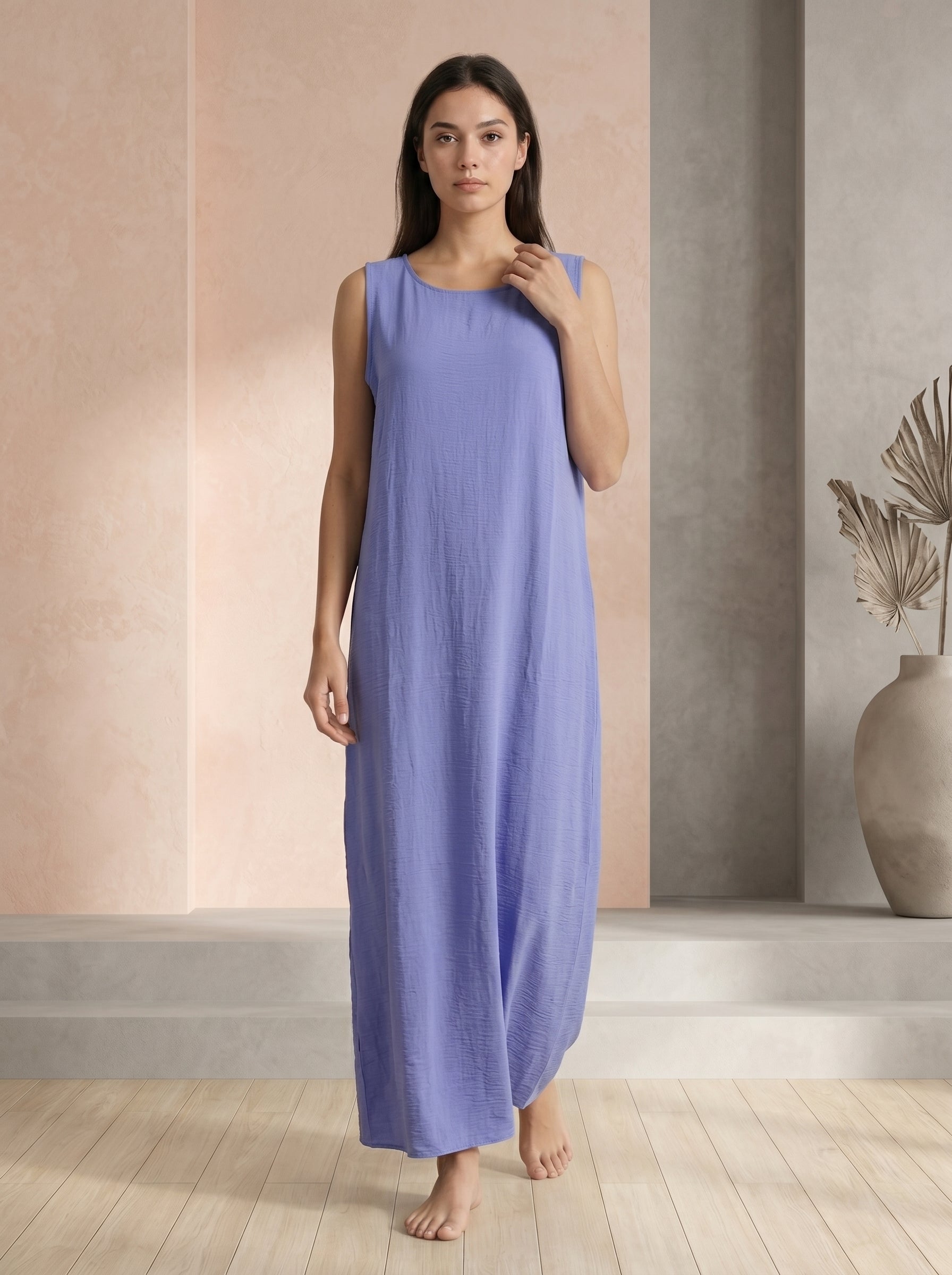 Pure Comfort Sleeve Less Long Maxi