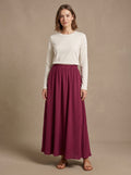 Daily Comfort Crepe Long Skirt