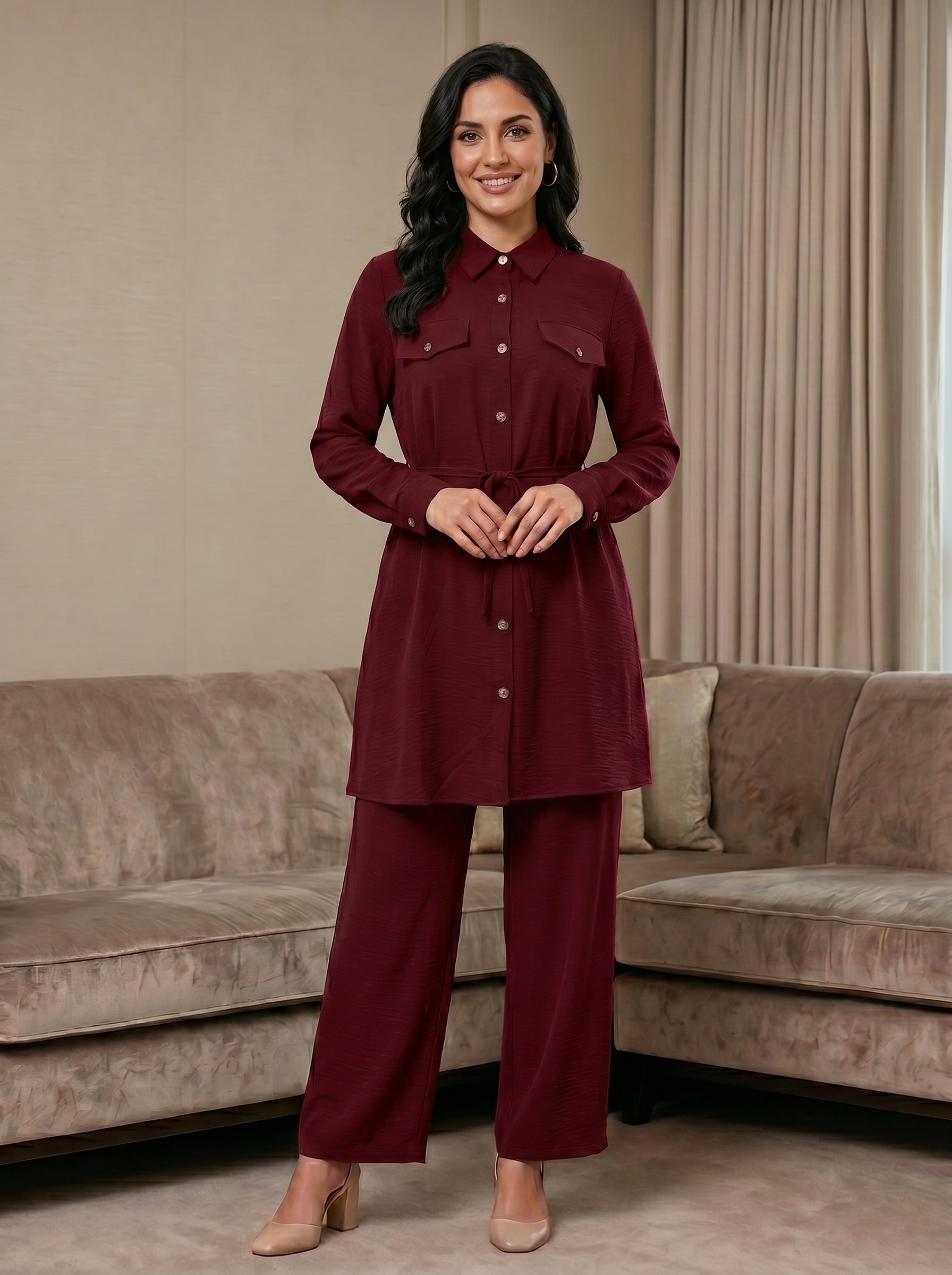 Utility Pocket Button-Down Co-Ord Set