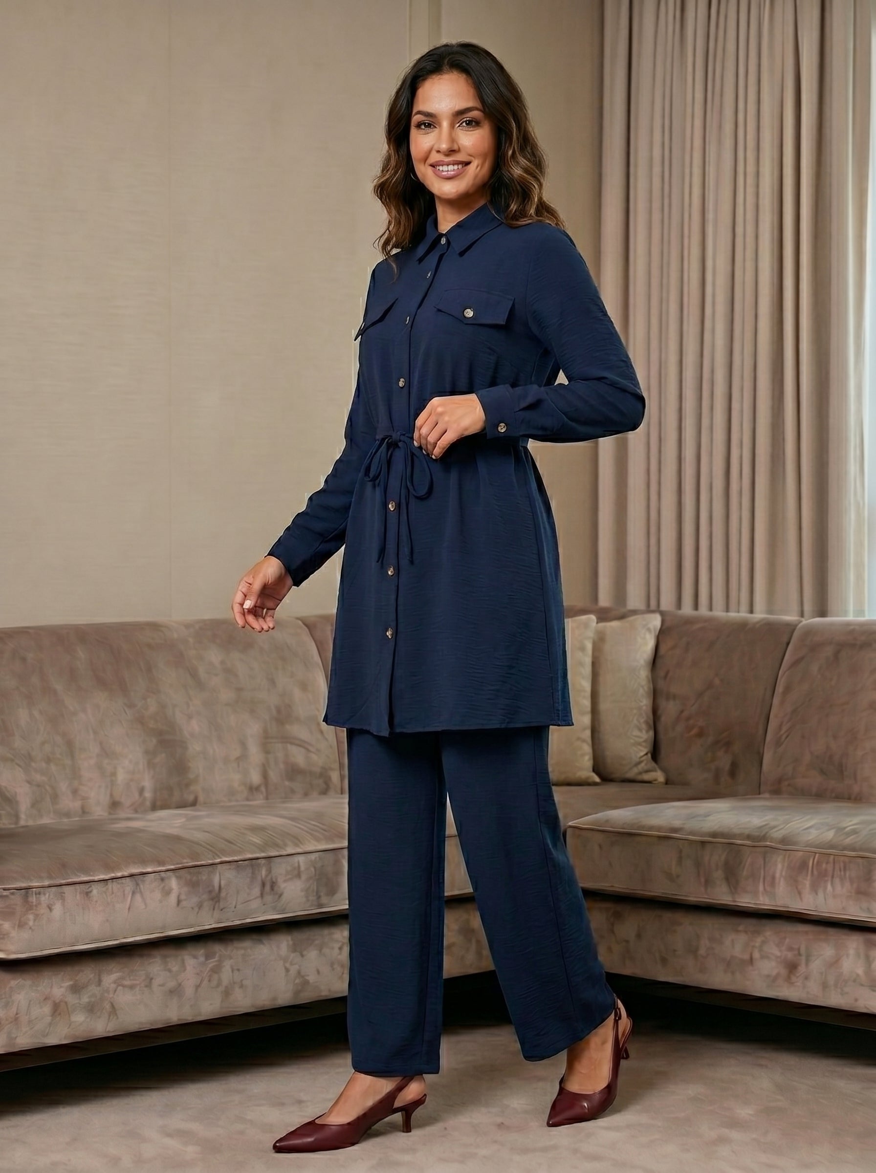 Utility Pocket Button-Down Co-Ord Set