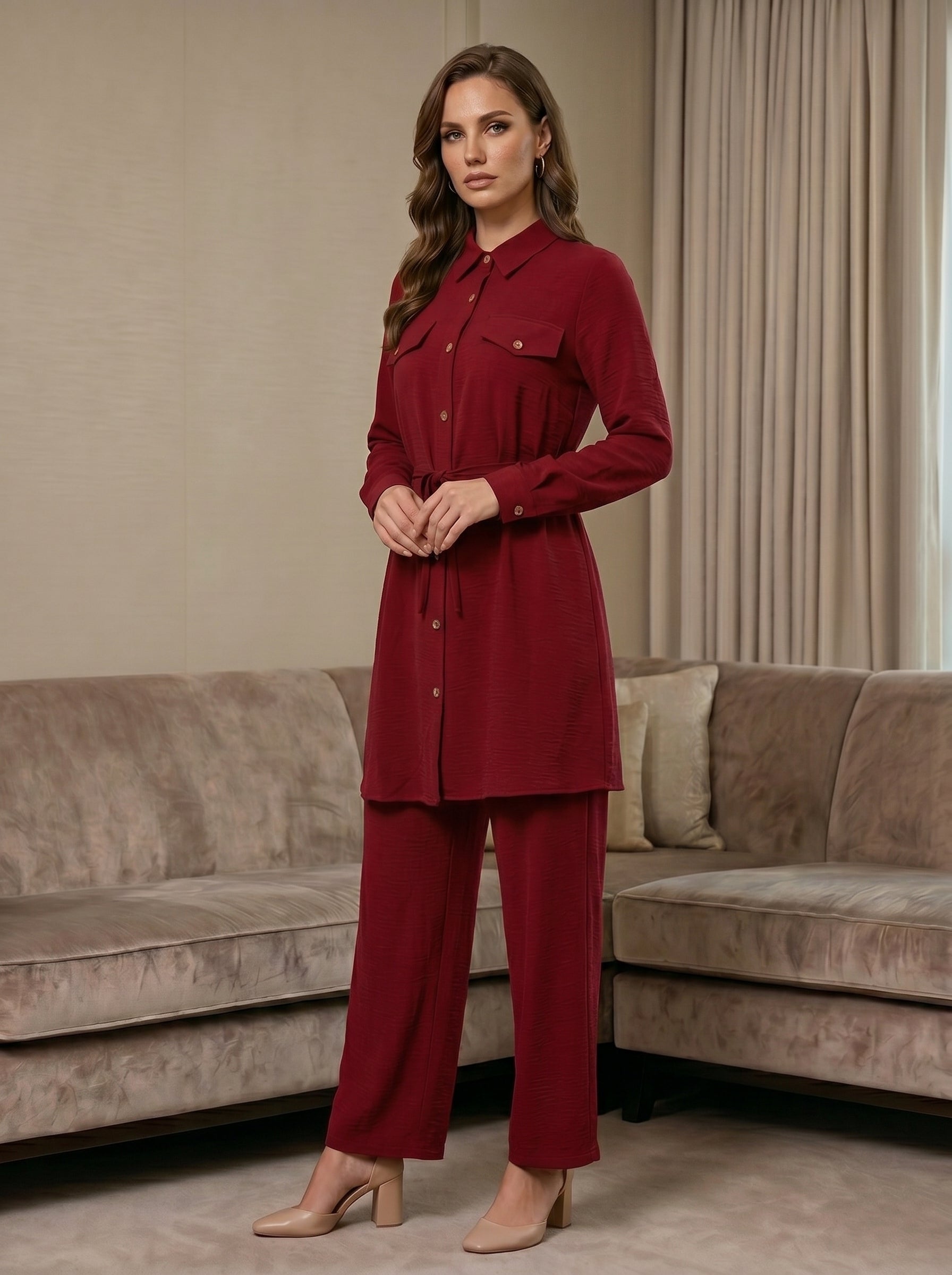 Utility Pocket Button-Down Co-Ord Set