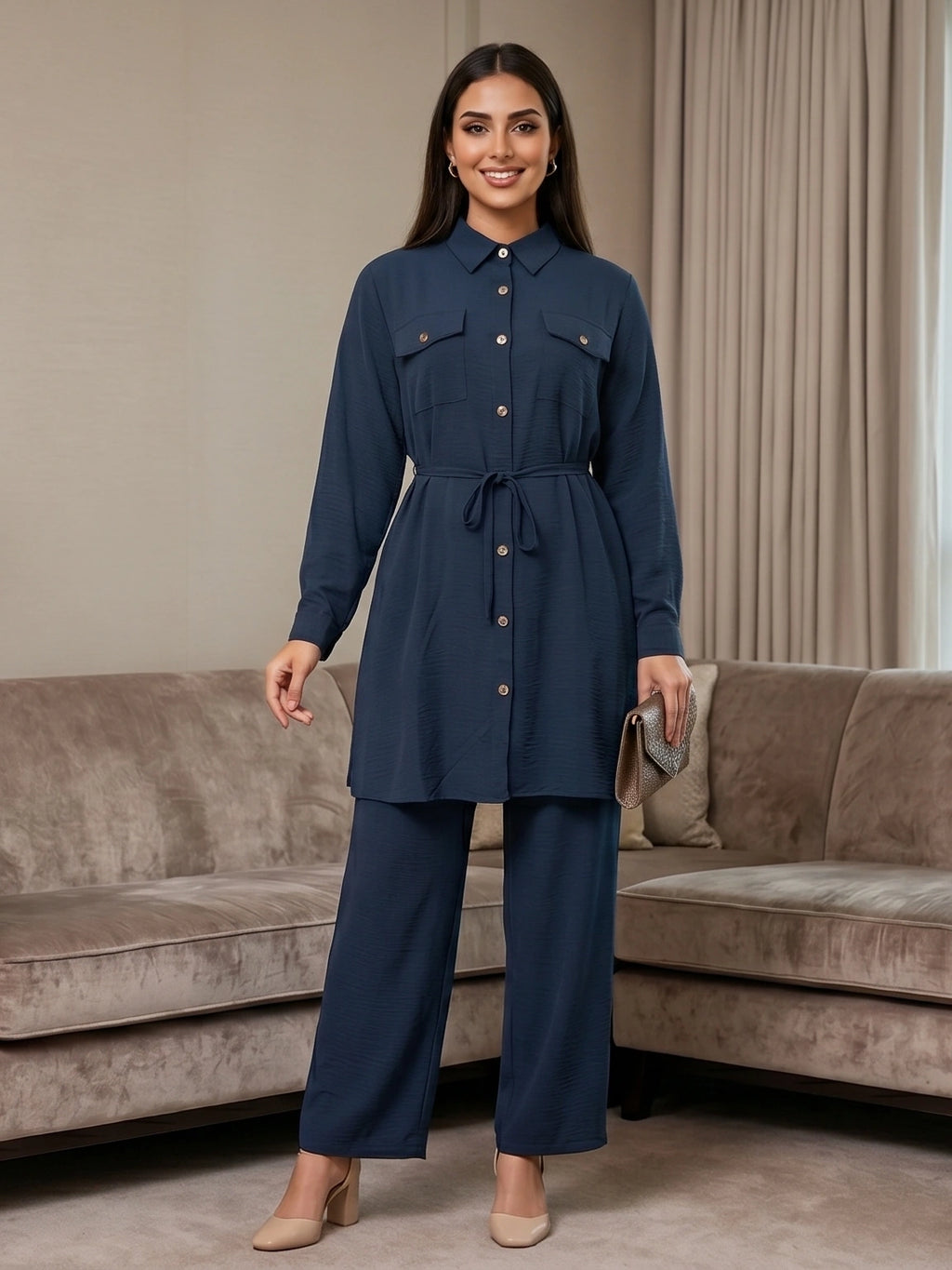 Utility Pocket Button-Down Co-Ord Set