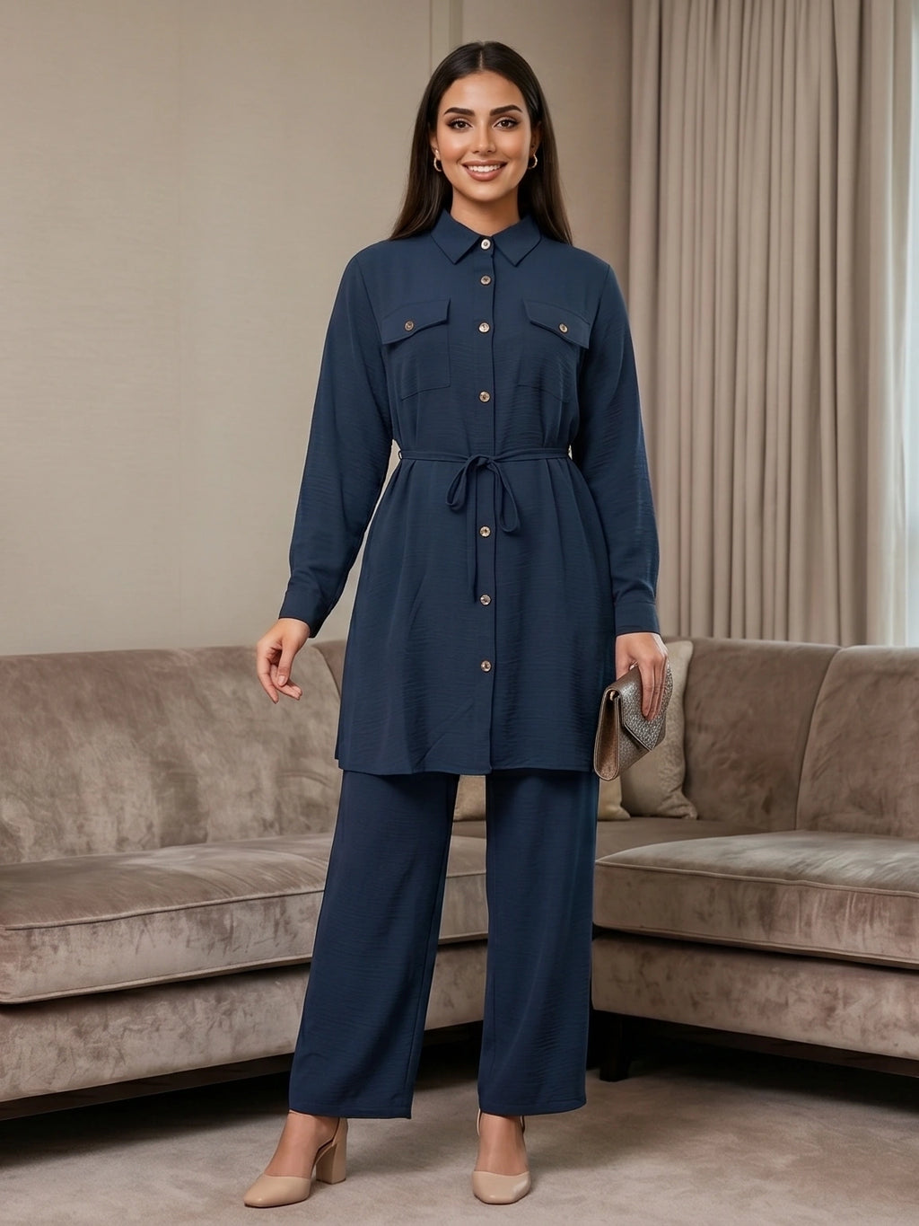 Utility Pocket Button-Down Co-Ord Set