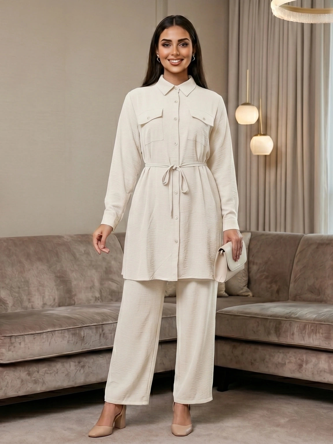 Utility Pocket Button-Down Co-Ord Set