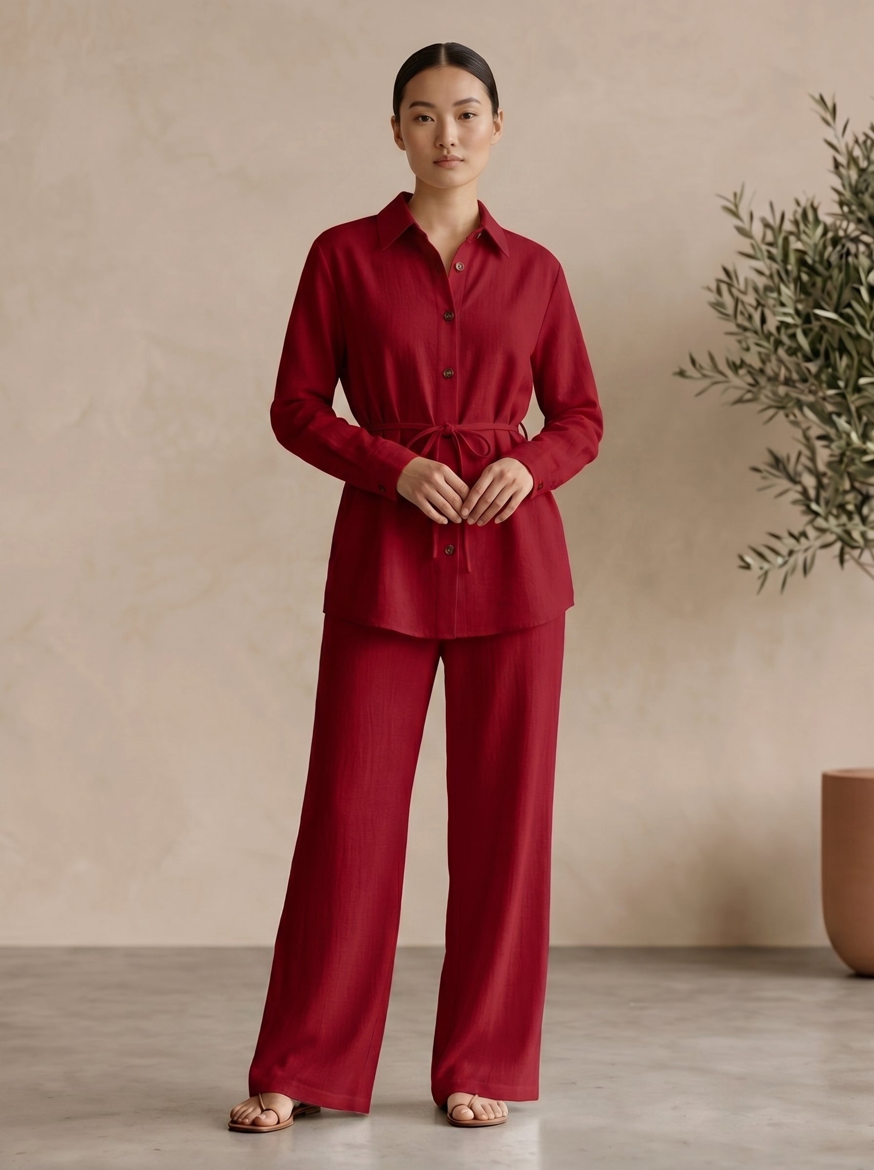 Modern Tailored Tunic Top Set