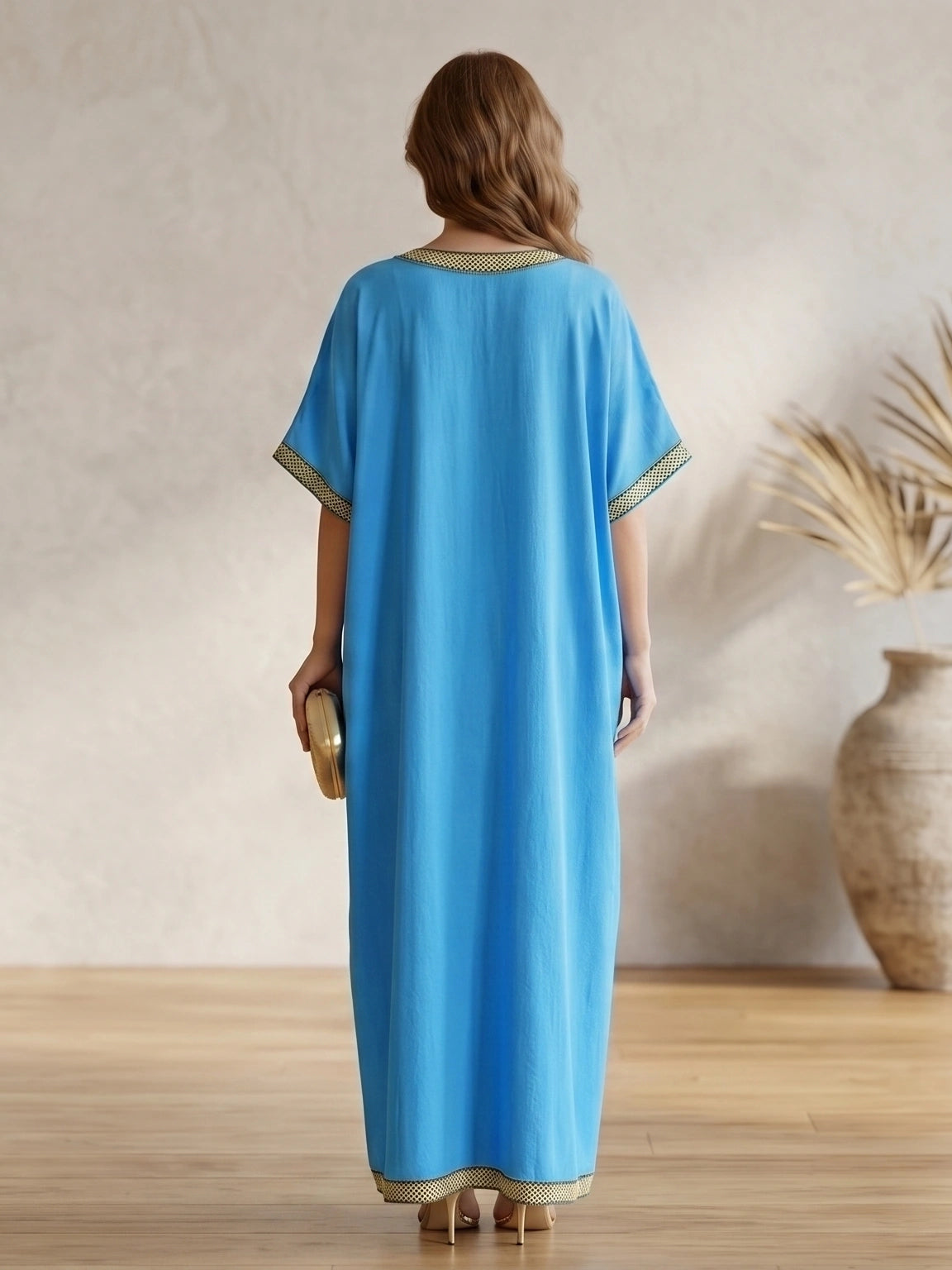 Premium Kaftan V neck on Lace