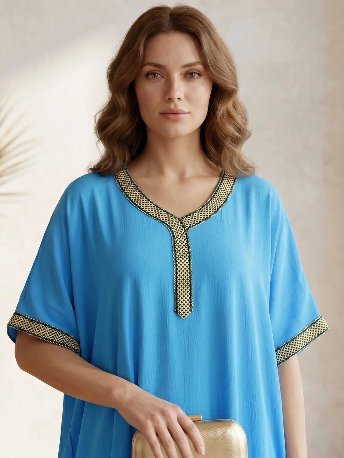 Premium Kaftan V neck on Lace