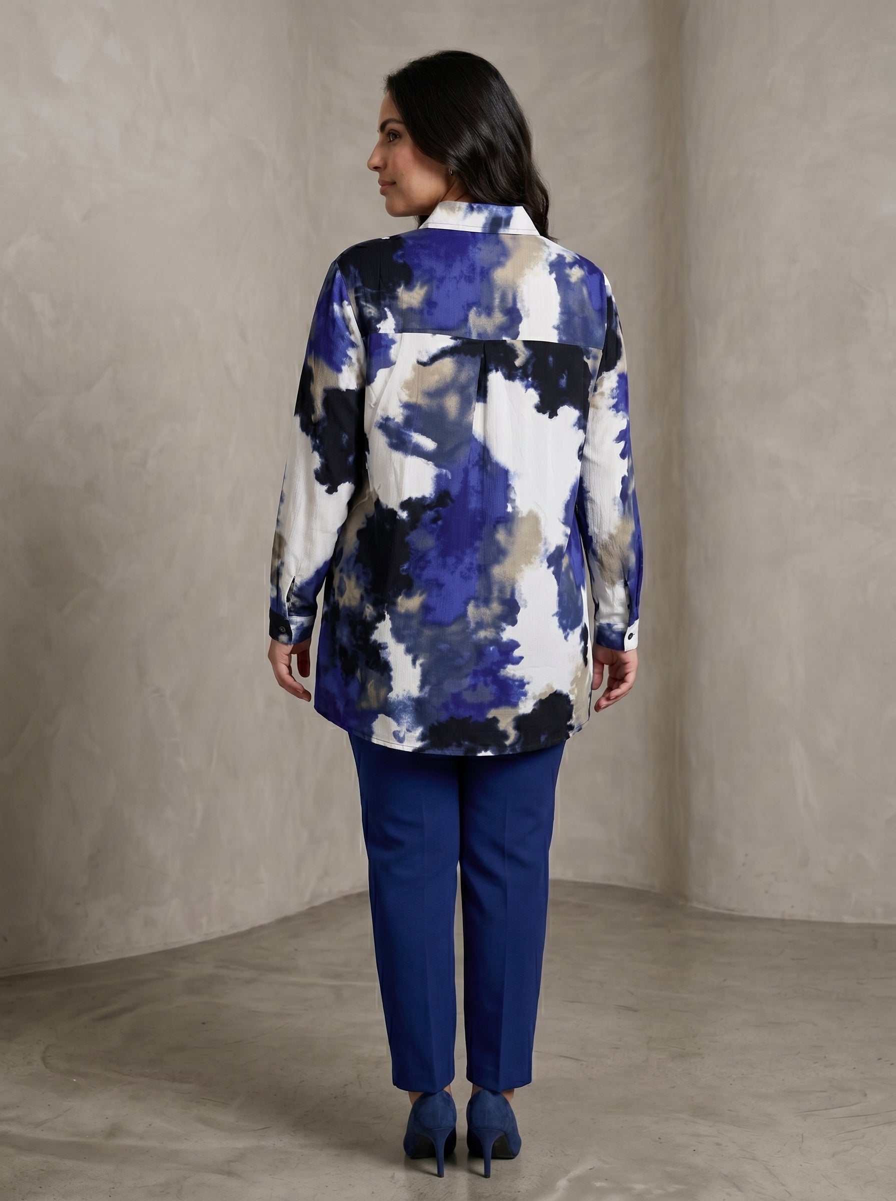 Premium Textured Ink-Wash Two-Piece Ensemble