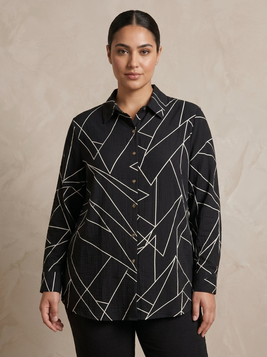 Classic Collared Intersecting Line Matching Set