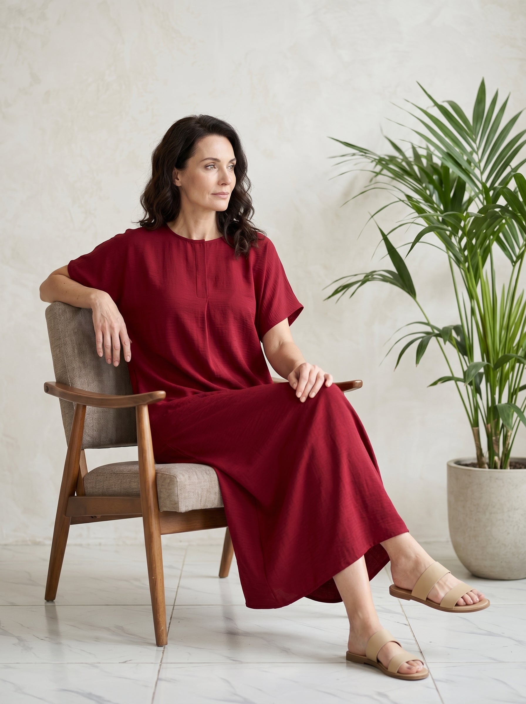 Short-Sleeve Maxi Dress