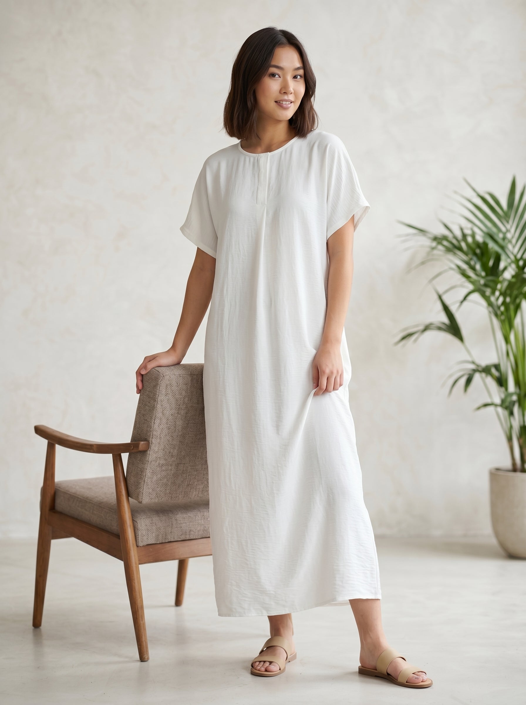 Short-Sleeve Maxi Dress