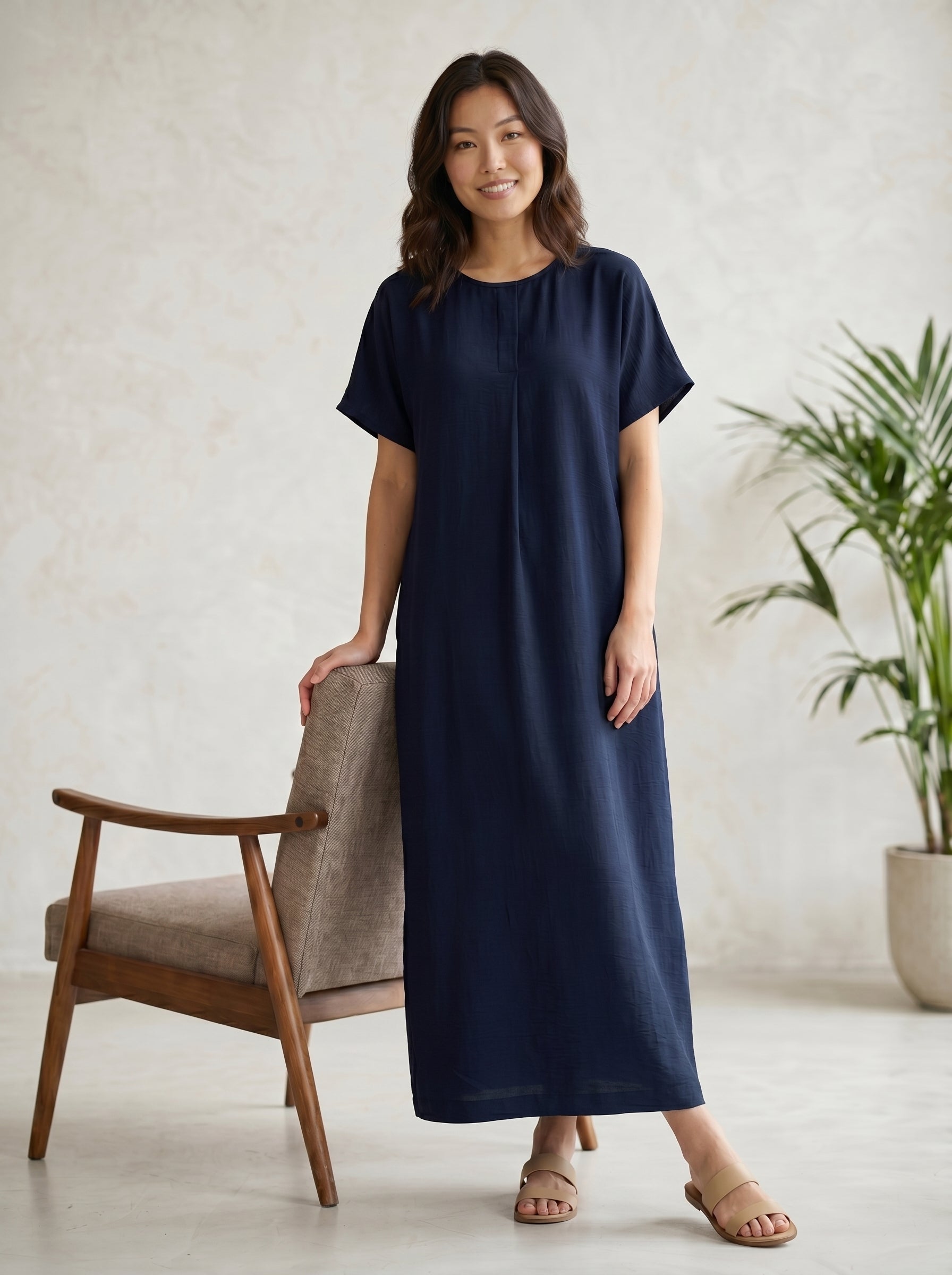 Short-Sleeve Maxi Dress